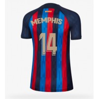 Barcelona Memphis Depay #14 Fotballklær Hjemmedrakt Dame 2022-23 Kortermet